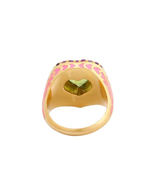 Après Youth Green Firework Heart Ring