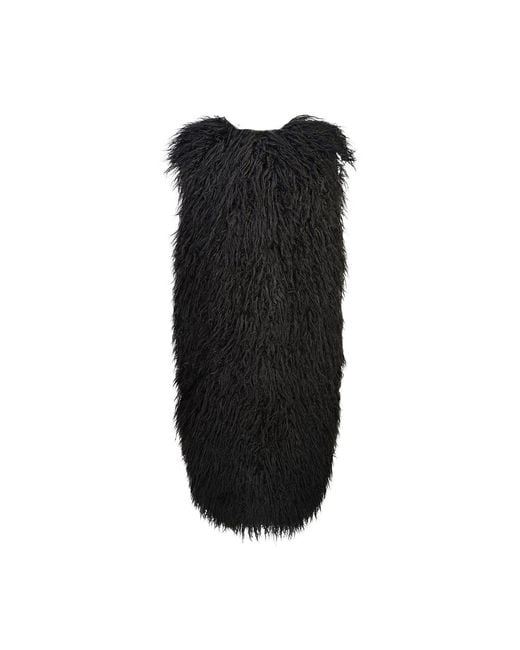 Jennafer Grace Black Genghis Faux Fur Vest
