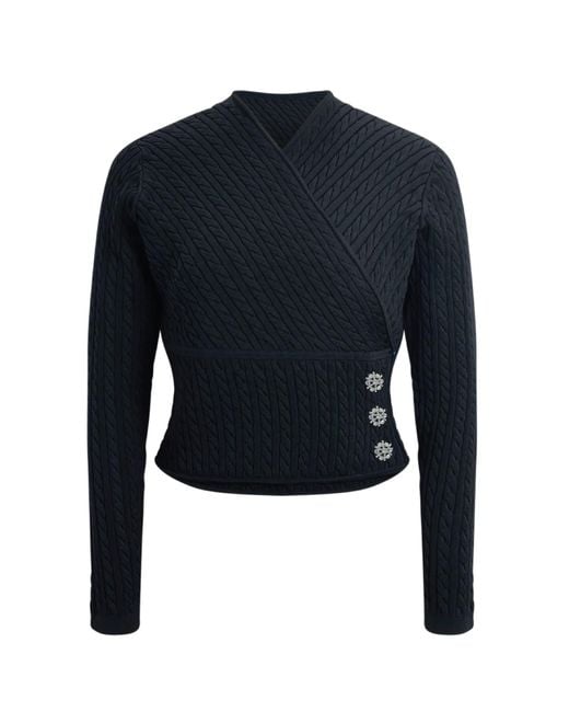 Roch Perel Gray Embellished Cable Wrap