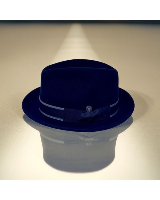 Dasmarca Hats Black Robin Wool Felt Two Tone Trilby Fedora Hat for men