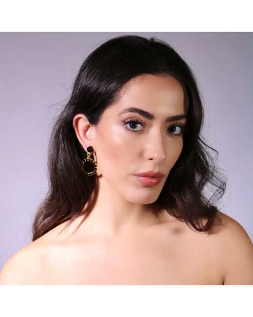 Vicki Sarge Black The Small Hoop Earrings