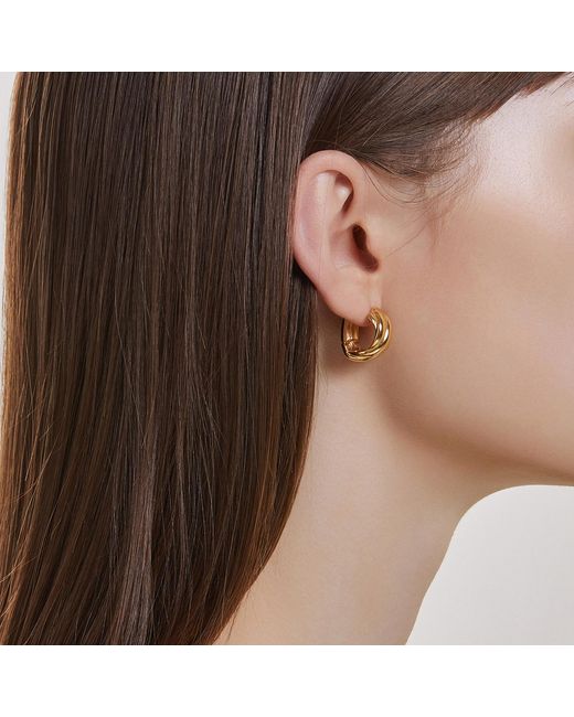 Didier Dubot Metallic Sélection. D Bold Brass Hoop Earring