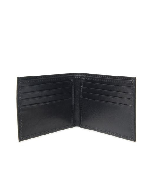 VIDA VIDA Black Classic Leather Card Wallet for men