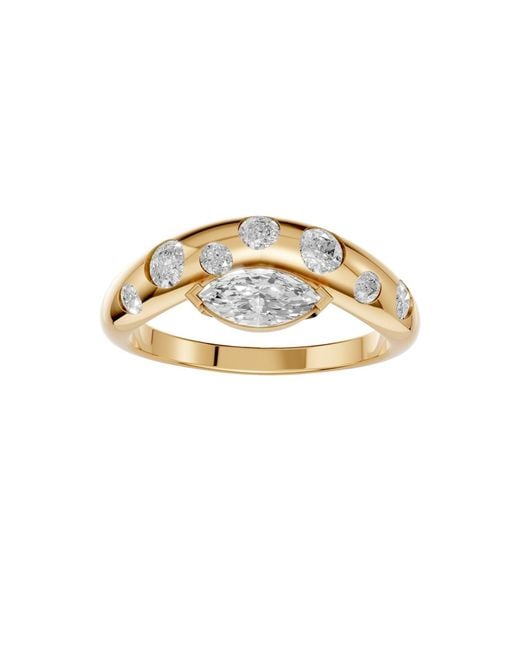 Aya Fine Jewelry Metallic Marquise Lab Diamond Scatter Ring