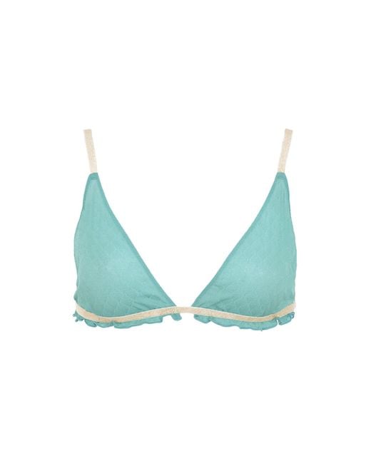 SAETA Paris Green Silk Triangle Bra
