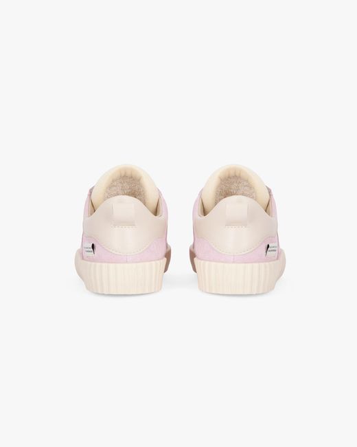Springa | Unique Vulcanized Sneakers Italian Handmade Pink Wavy Suede Sneakers for men