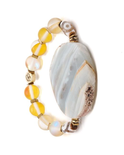 Ebru Jewelry Metallic Chunky Agate Bracelet