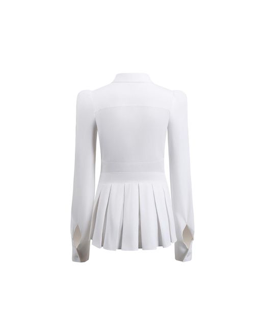 RIVERPEACE.CO White Pleated Shirt