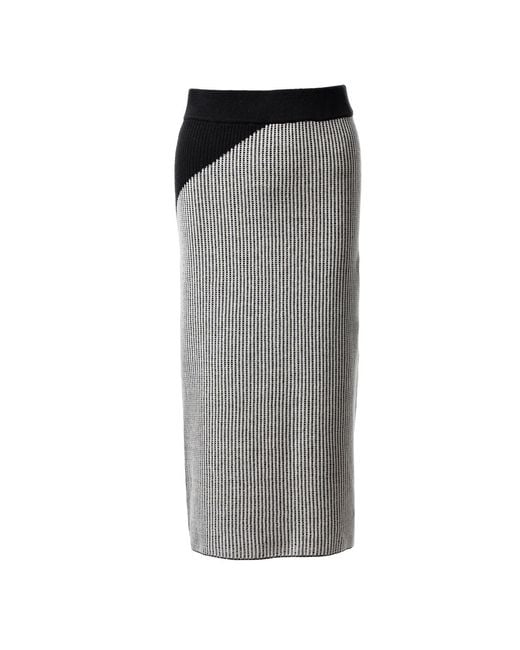 Fully Fashioning Gray Iva Knit Skirt