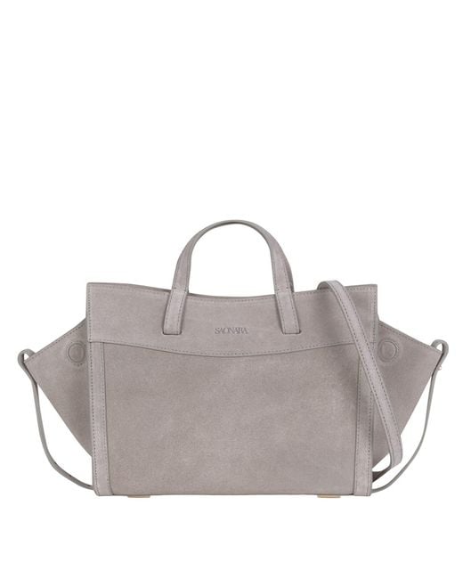 Saonara Brand Gray Mini Shopping Suede Limited Edition