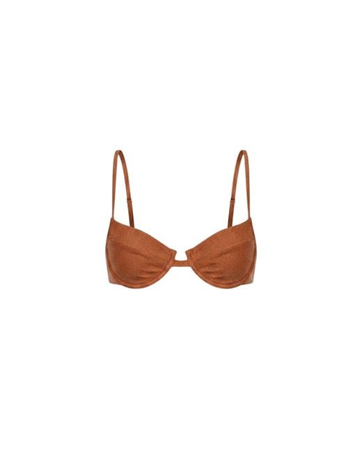 Veroni Swim Brown Allura Lurex Bikini Top