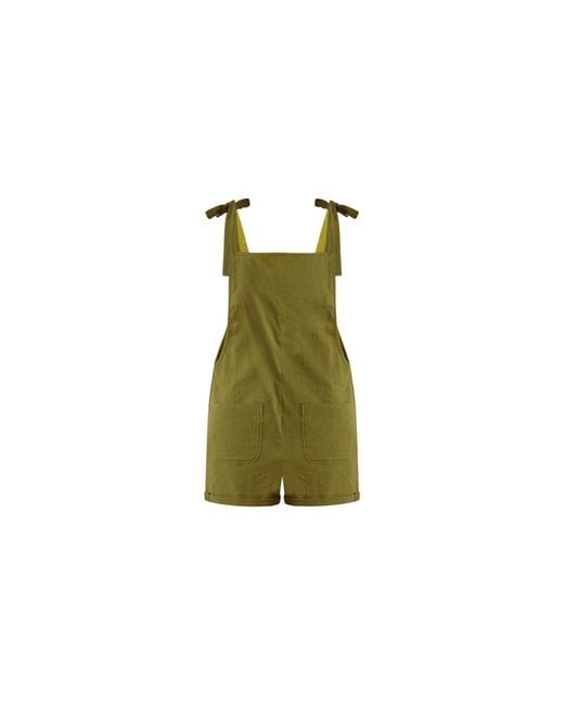 Known Supply Green Tie Top Gauze Romper