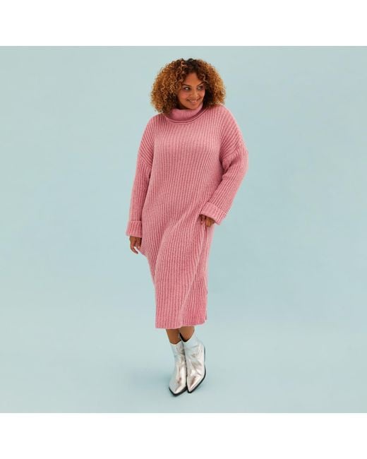Cara & The Sky Joey Midi Dress Dusky Pink
