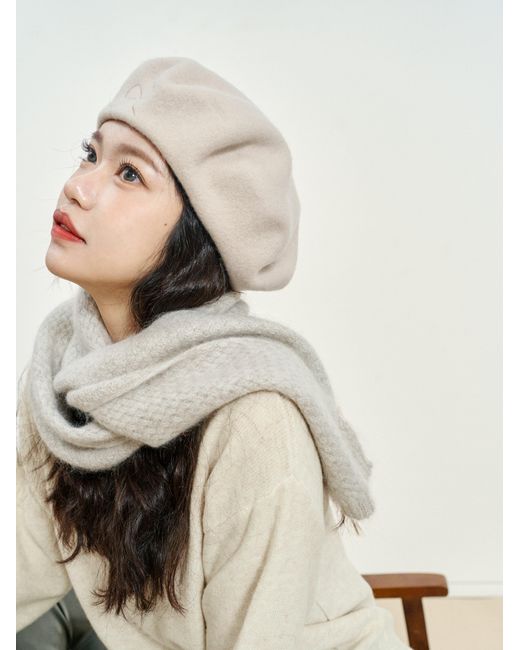 Lost Pattern Natural Bon Chic Wool Beret
