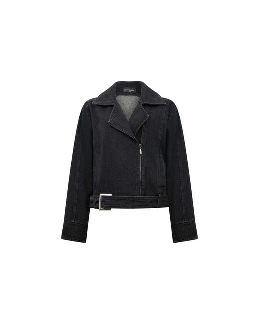 James Lakeland Black Denim Biker Jacket