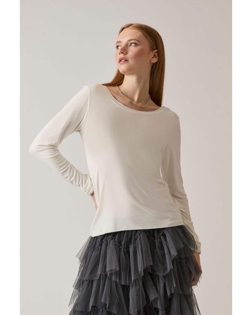 James Lakeland White Long Sleeve Top