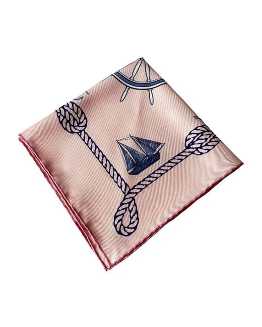Ralufineart Silk Neckerchief Nautical Chic Pink