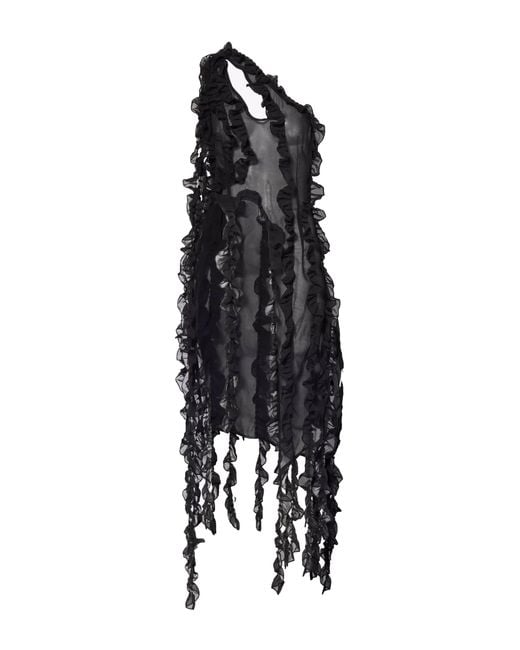 Amy Lynn Black Suki Ruffle Frill Chiffon Top