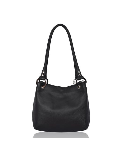 Owen Barry Black Shoulder Bag Leather Pepsi