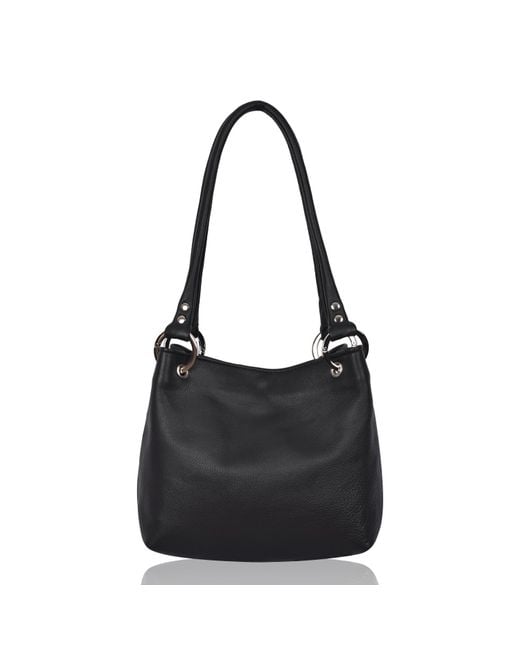 Owen Barry Black Shoulder Bag Leather Pepsi