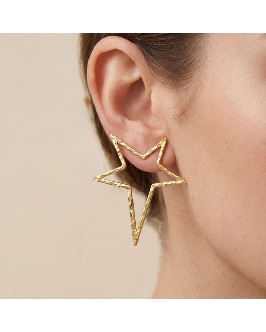Jaredjamin Metallic Shooting Star Dust Post Earrings