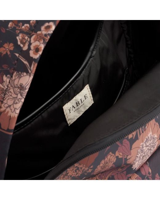 Fable England Brown Deco Blooms Large Backpack