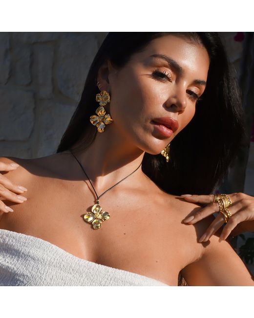 Mickey's Girl Metallic Marigold Stacked Waterproof Earrings