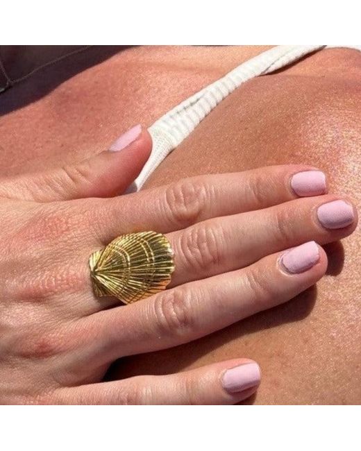 Lexi Jewelry Yellow Scallop Shell Ariel Ring