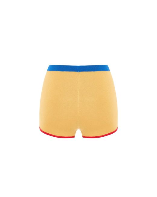 Maison sél Yellow Éther Knit Shorts