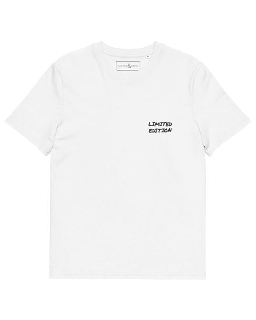 Anchor and Crew White Limited Edition Annotations Organic Cotton T-Shirt