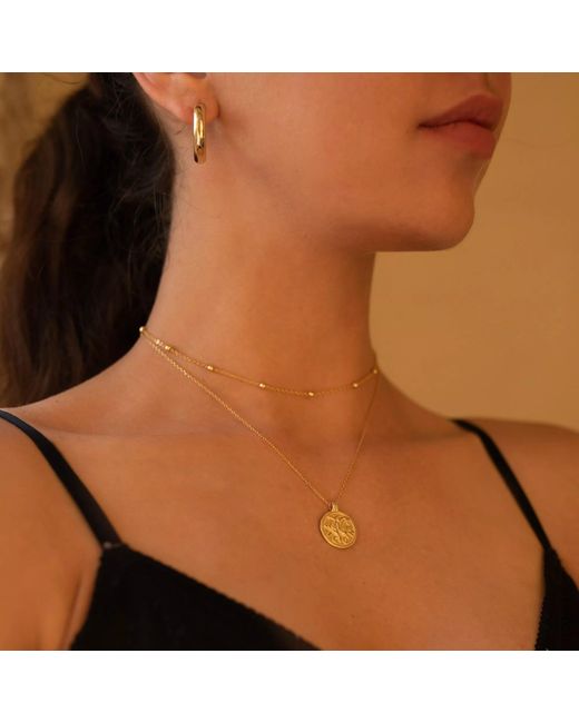Elk & Bloom Metallic Dainty Bead Choker Necklace