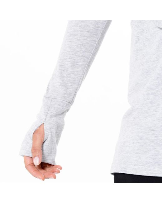 Metamorph Blue Cotton Slim Fit Top With Thumbhole Sleeves