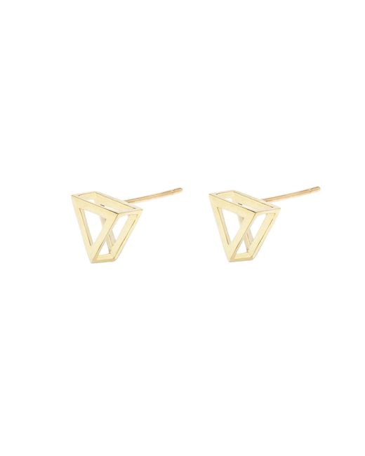 Sheida Farrokhi Metallic Triangle Stud Earrings