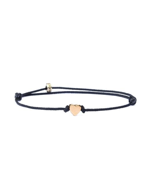 Harbour Uk Blue Heart Vermeil Rope Bracelet