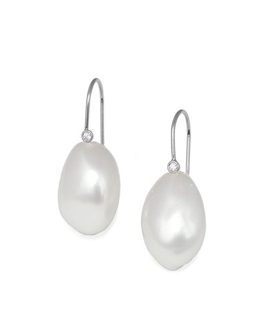 Hye Jane Jewelry White Grace Kelly Pearl Earrings