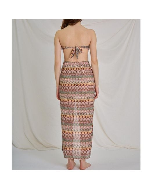 Aulala Paris Brown Neutrals Rose Blush Broderie Beach Sarong