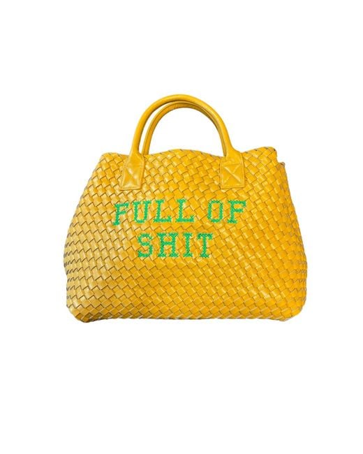 Lilly Loves Yellow Full Of Shit Vegan Handbag