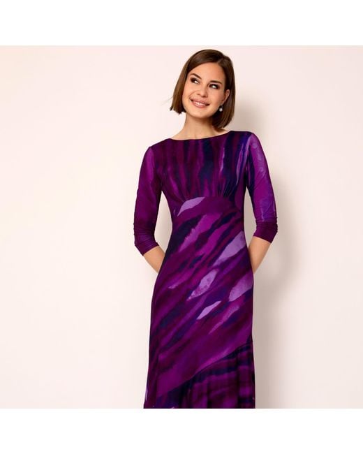 Alie Street London Purple Maxine Asymmetric Dress Vivid Plum