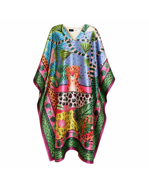 Richa Sharma Blue Handcrafted Pure Silk Luxury Kaftan