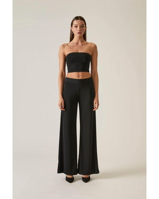 James Lakeland Black Wide-Leg Trousers