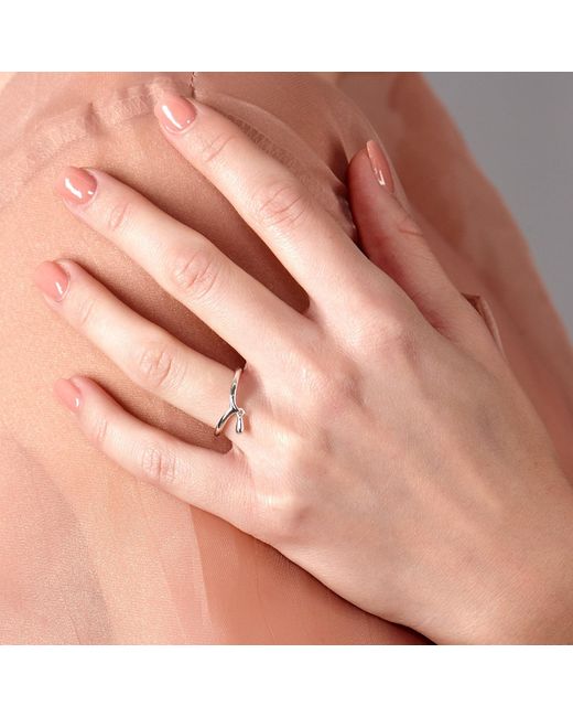 Lucy Quartermaine White Sterling Mini Drop Ring