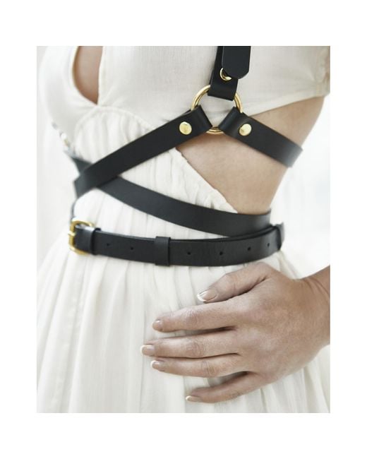 Badass & Goddess Leather Black Real Leather Harness Artemis