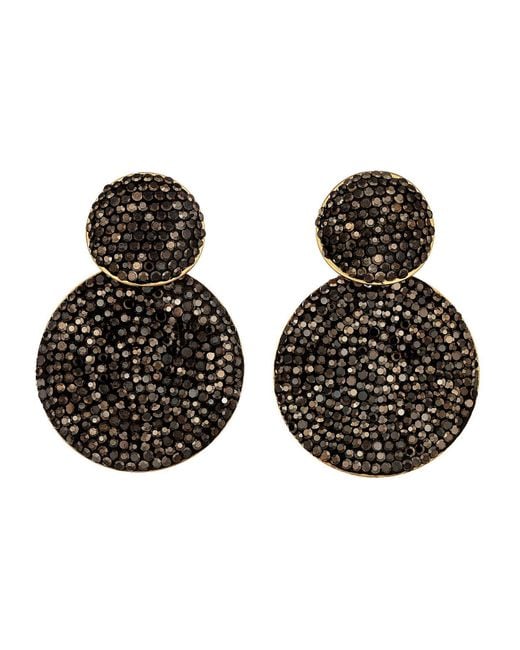 Crystals and Co Black Diamond Double Drop Earrings