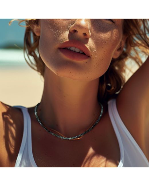 Bombyx House Metallic Indicolite Tourmaline Ombre Necklace
