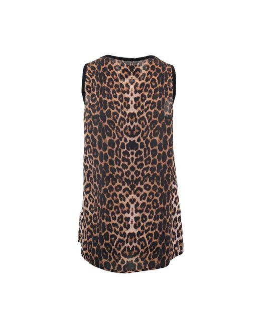 Theo the Label Brown Kores Leopard Tank