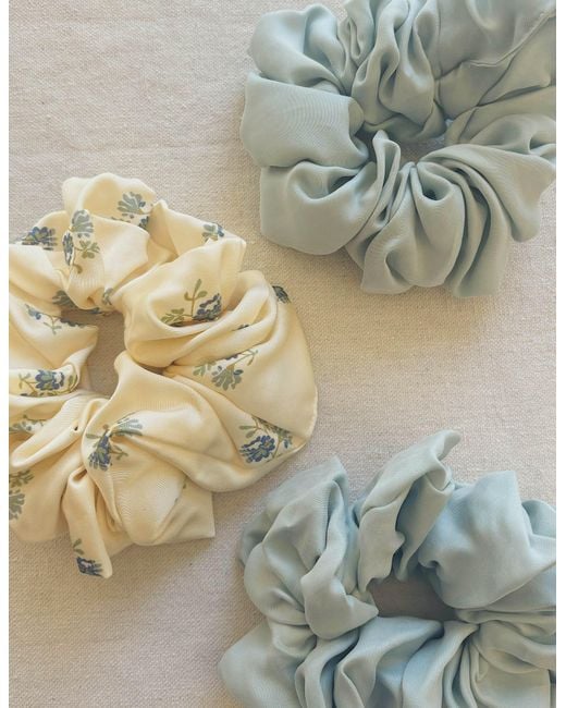 Folk Saint Green Oversized Soft Hazy Scrunchie