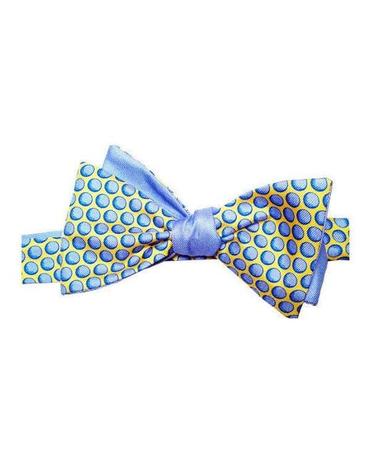 Lazyjack Press Blue Balls Reversible Bow Tie for men