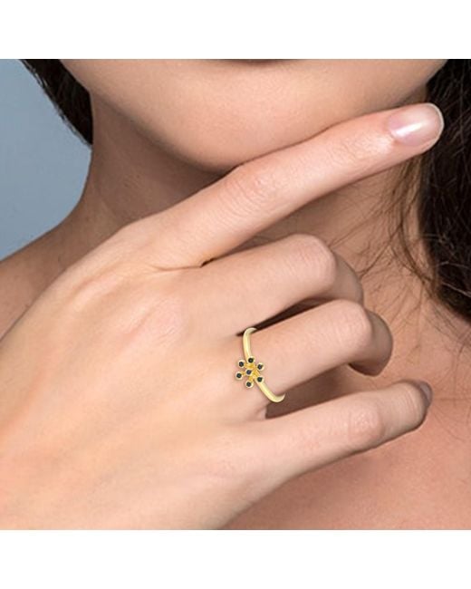 Artisan Metallic 14K Sapphire Starburst Ring