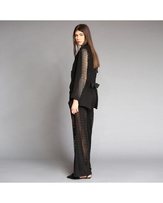 Silvia Serban Black Zig-Zag Laser Cut Suit