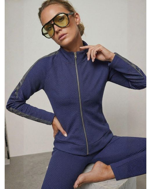 Altra Volta Blue Jacquard Zip Jacket